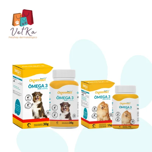 suplemento em capsulas Ômega 3 para cães